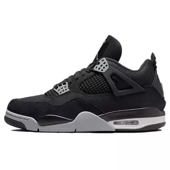 Air Jordan 4 Retro SE Черные парусиновые кроссовки унисекс Белые огненно-красные светло-стальные серые DH7138-006 47.5