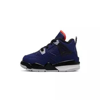 Air Jordan 4 Retro Winter TD Loyal Blue Детские кроссовки Белый Habanero-Красный Черный BQ7670-401