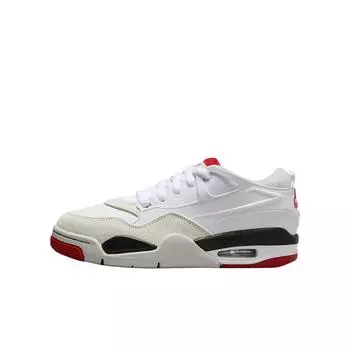 Air Jordan 4 RM GS Белые Огненно-красные Детские Кроссовки Черный Нейтрально-серый Насыщенно-красный FQ7938-102 37.5