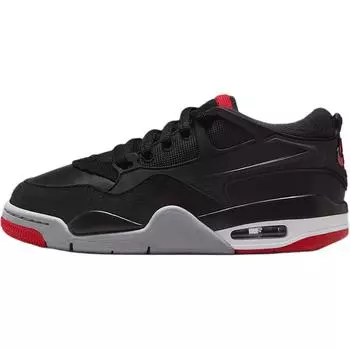 Air Jordan 4 RM GS Bred Детские кроссовки Черный Волчий серый Белый FQ7938-061 36