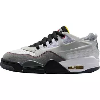 Air Jordan 4 RM Premium GS Motorsports Детские кроссовки Белый Черный Дымчато-серый IB8051-100 40