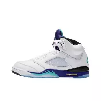 Air Jordan 5 Retro Grape 2025 Унисекс Кроссовки Белый Новый-Изумрудный Виноград-Лед HQ7978-100 45.5