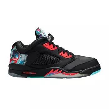 Air Jordan 5 Retro Low Chinese New Year 2016 Мужские кроссовки черные ярко-малиновые бета-синие 840475-060