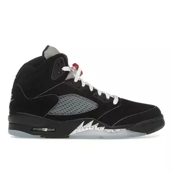 Air Jordan 5 Retro OG Black Metallic Reimagined Men Sneakers White Metallic-Silver Fire-Red HF3975-001 35.5