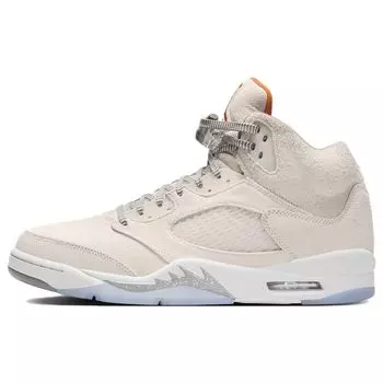 Air Jordan 5 Retro SE Craft Light Orewood Коричневые мужские кроссовки кремового цвета Safety-Orange Flat-Pewter FD9222-180 44