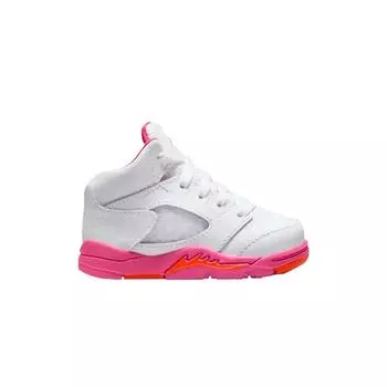 Кроссовки Air Jordan 5 Retro TD Pinksicle Baby White Safety-Orange 725172-168 23.5