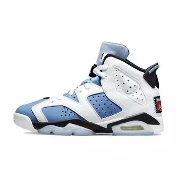 Air Jordan 6 Retro GS UNC Home Kids Кроссовки Синий Университет-Синий Белый 384665-410 36