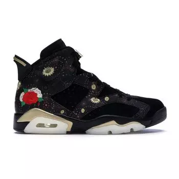 Air Jordan 6 Ретро Китайские новогодние мужские кроссовки черные многоцветные-саммит-белый-металлик-золотой AA2492-021