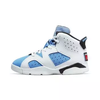 Air Jordan 6 Retro PS UNC Home Детские кроссовки Синий Университет-Синий Белый DV3605-410 29.5