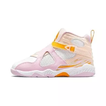 Air Jordan 8 Retro PS Light Arctic Pink Kids Кроссовки Оранжево-Жемчужно-Белый Университет-Золотой 580529-816 35