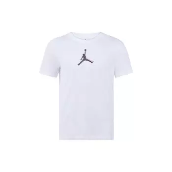 Air Jordan Dri-FIT 3D-логотип с принтом трикотажная быстросохнущая футболка с короткими рукавами мужские топы белые CZ8088-100 M