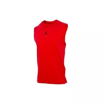 Air Jordan Dri-Fit Быстросохнущая футболка без рукавов с круглым вырезом Мужские топы Красный DC3237-687 L