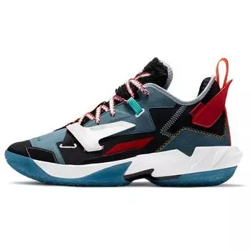 Air Jordan FACETASM x JordanWhy Not Zer0.4 Premium PF Дымчато-синие кроссовки унисекс Черный Белый DC3664-001 37.5