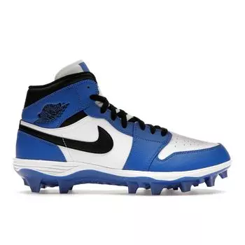 Air Jordan Jordan 1 Mid TD Cleat Белые Черные Королевские мужские кроссовки Синие FJ6805-104 45
