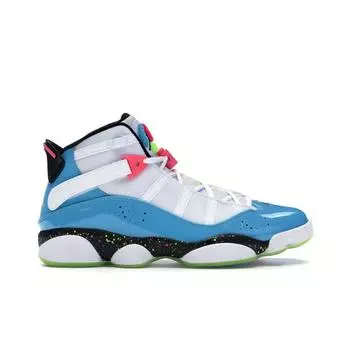 Air Jordan Jordan 6 Rings Blue Fury Cyber Pink Мужские кроссовки Белый Голубой-Fury CK0018-100