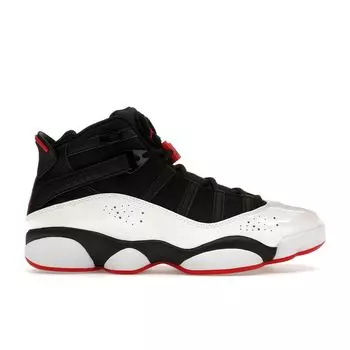 Air Jordan Jordan 6 Rings Черные университетские красные мужские кроссовки Белые университетские красные 322992-067 43