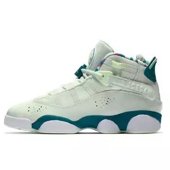 Air Jordan Jordan 6 Rings GS Green Abyss Kids Кроссовки Grey Barely-Grey White 323399-003