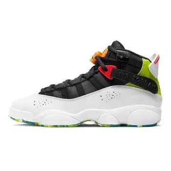 Air Jordan Jordan 6 Rings GS His Airness Детские кроссовки Black Team-Orange Kumquat 323399-038 35.5