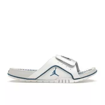 Air Jordan Jordan Hydro 4 Retro Slide Industrial Blue Мужские кроссовки Бело-белые нейтрально-серые 532225-141 40