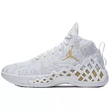 Air Jordan Jordan Jumpman Diamond Mid PF FIBA Мужские кроссовки белый металлик-золото CI1205-107