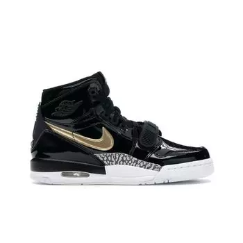 Air Jordan Jordan Legacy 312 GS Black Metallic Gold Детские кроссовки металлик-золотисто-белый AT4040-007