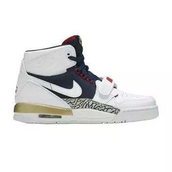 Air Jordan Jordan Legacy 312 GS Olympic Детские кроссовки Белый Белый-Полночь-Темно-Синий-Университетский Красный AT4040-101