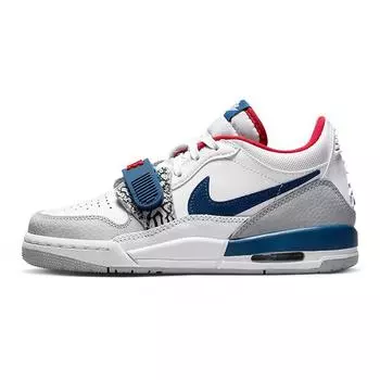 Air Jordan Jordan Legacy 312 Low GS White French Blue Детские кроссовки Wolf-Grey University-Red CD9054-104 38.5