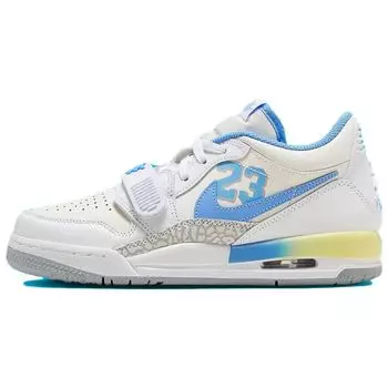 Air Jordan Jordan Legacy 312 Low GS 23 - Университетские синие детские кроссовки Белый Парусно-Белый Светло-Лаймовый Зеленый FJ7223-141 35.5