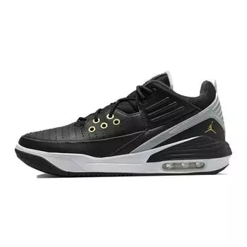 Air Jordan Jordan Max Aura 5 Черные мужские кроссовки с металлическим золотом Белый Волк-Серый DZ4353-017 42.5