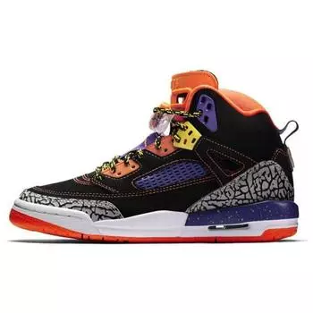 Air Jordan Jordan Spizike GS Tasmanian Devil Kids Кроссовки Черный Bright-Crimson-Court-Purple-Bright-Citrus 317321-025