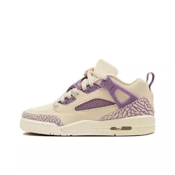 Air Jordan Jordan Spizike Low GS Давайте играть! Детские кроссовки кремовые Legend-светло-коричневые фиолетовые-пыльные FQ3950-200 36.5