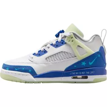 Air Jordan Jordan Spizike Low GS Кроссовки Школьные Детские Кроссовки Белый Оттенок Вольта Металлик-Серебристый HJ5979-100 36.5