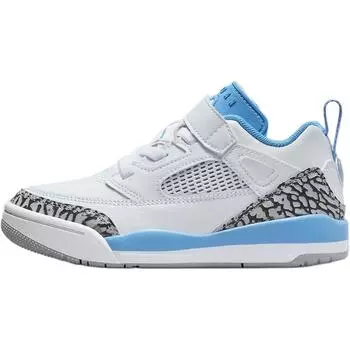 Air Jordan Jordan Spizike Low PS UNC Детские кроссовки Белый университет-Синий Волк-Серый FQ3951-141 28