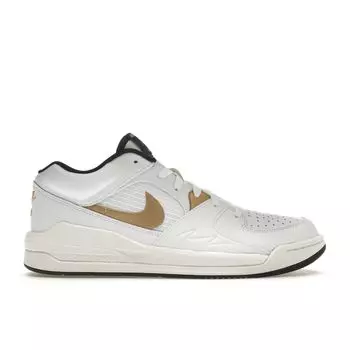 Air Jordan Jordan Stadium 90 Белые мужские кроссовки с металлическим золотом Черный парус DX4397-170