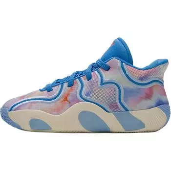 Air Jordan Jordan Tatum 3 PS Тай-дай Детские кроссовки Синий Университетский-синий Бледно-слоновая кость HF3137-400 28