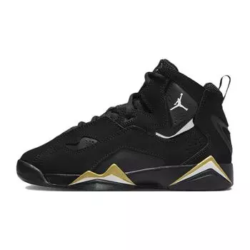 Air Jordan Jordan True Flight GS Black Metallic Gold 2023 Детские кроссовки Белые 343795-017 37.5