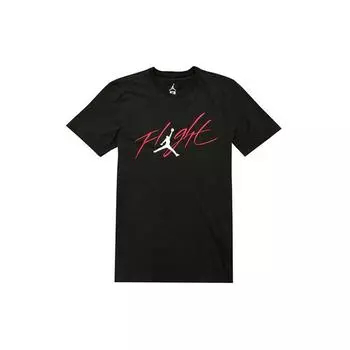 Air Jordan Jumpman Logo Crew Neck Спортивная повседневная футболка с короткими рукавами Мужские топы Черный BQ1456-010 L