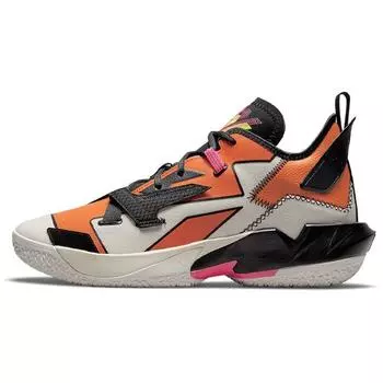 Air Jordan Кроссовки унисекс JordanWhy Not Zer0.4 PF Shattered Backboard Оранжевые, цвета слоновой кости, черные DD4886-100 36.5