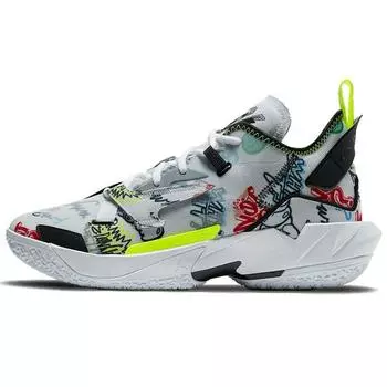 Air Jordan Кроссовки унисекс JordanWhy Not Zer0.4 PF Graffiti White Photon-Dust Volt DD4886-007 35.5
