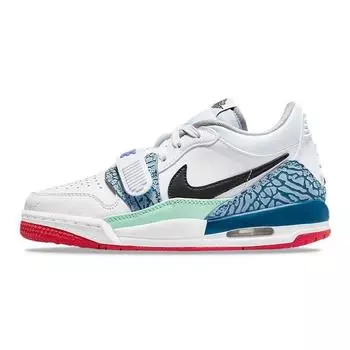 Air Jordan Legacy 312 Low GS Пасхальные детские кроссовки White Valerian-Blue DV9127-101 36
