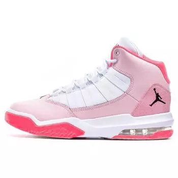 Air Jordan Max Aura GS Розовые детские кроссовки из пеноматериала Черный Белый AQ9249-601
