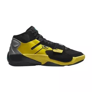 Air Jordan Naruto x Jordan Zion 2 SP PF Наруто vs. Sasuke Мужские кроссовки Black Yellow-Strike Dark-Purple-Dust FB2219-087 40.5