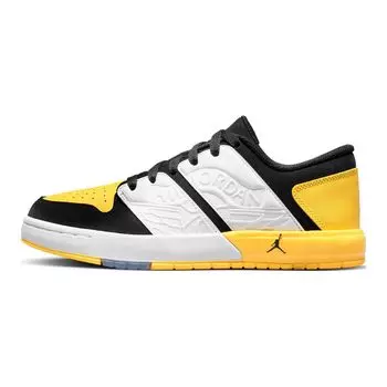 Air Jordan Nu Retro 1 Low GS Tour Желтые детские кроссовки Черный Белый FB4412-017 36