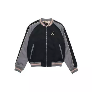 Air Jordan Remastered Souvenir, повседневная облегающая спортивная куртка с длинными рукавами, бейсбольная мужская верхняя одежда, черная CD5772-010 M