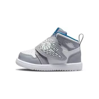 Air Jordan Sky Jordan 1 TD Particle Grey Royal Blue Детские кроссовки Белые BQ7196-014 22