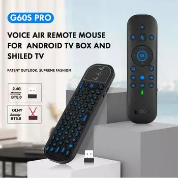 Air Mouse беспроводной голосовой пульт дистанционного управления G60S Pro 2.4G Bluetooth двойной режим ИК обучение с подсветкой для Android TV Box