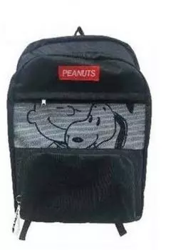 Air Plants Dream Snoopy 3 Pocket Black Daypack Rucksack Backpack W30 x H38 x D16cm Made in Japan K-4367B чёрный