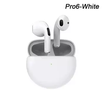 Air Pro6 Bluetooth Наушники Tws Наушники Bluetooth Беспроводные Bluetooth Гарнитура Pods EarPods Беспроводные Наушники Pro 6 Наушники белый