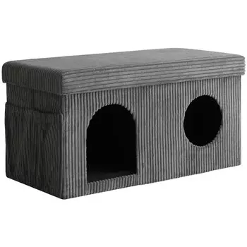 Air Rhizome Pet House Indoor Stool Stylish Simple Pet Bed Pet Bed for Dogs and Cats Pet House Wide Stool & серый