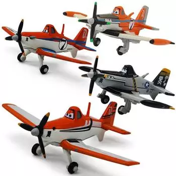 Aircraft Story Alloy Metal Cartoon Datis Children s Toy Fighter красный